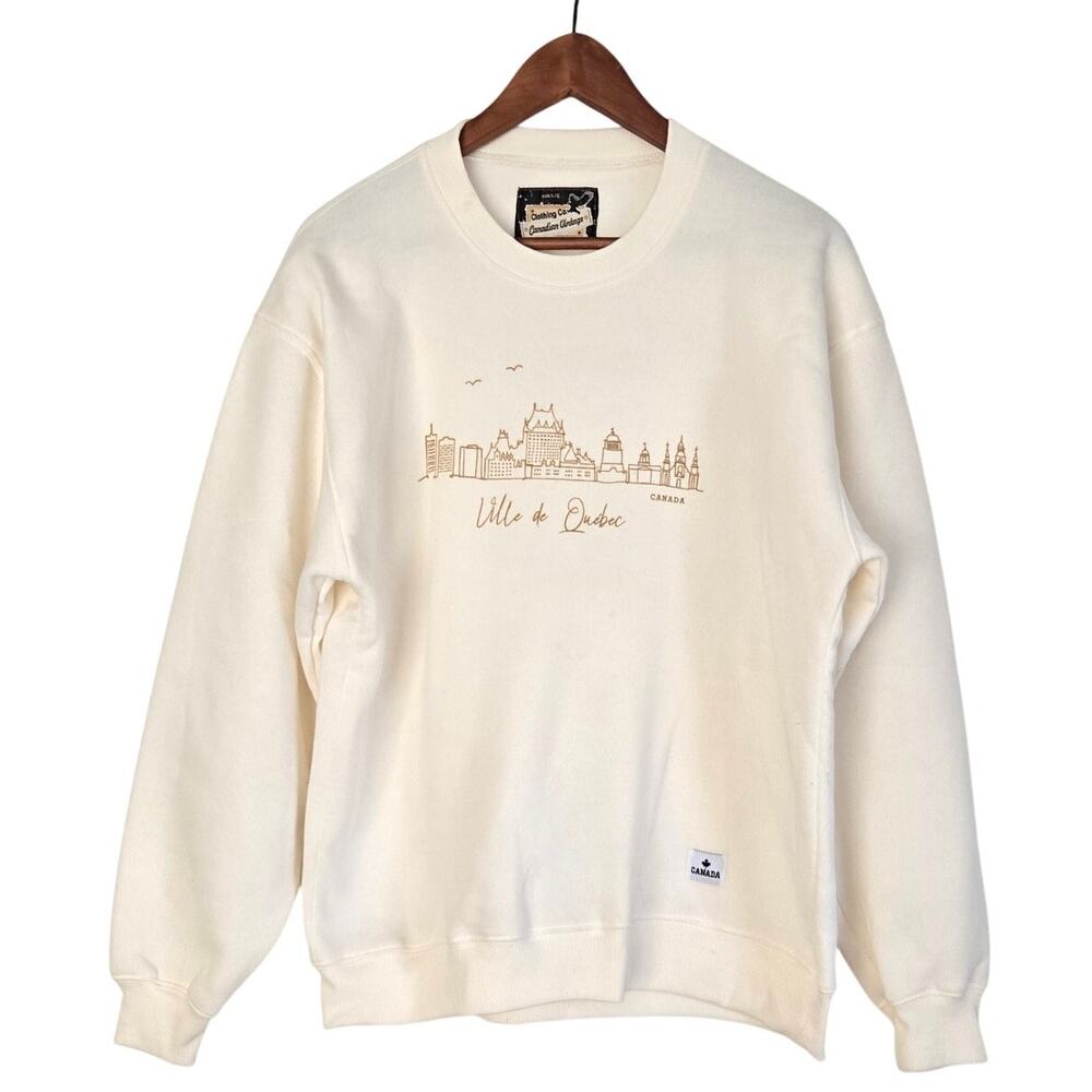 Canadian Vintage Ville De Quebec Sweatshirt UltraSoft Cabincore Indie Sleaze L
